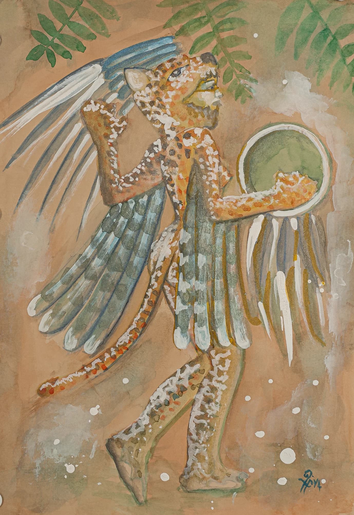 Mujer Jaguar — painting by Ximena Xaguar