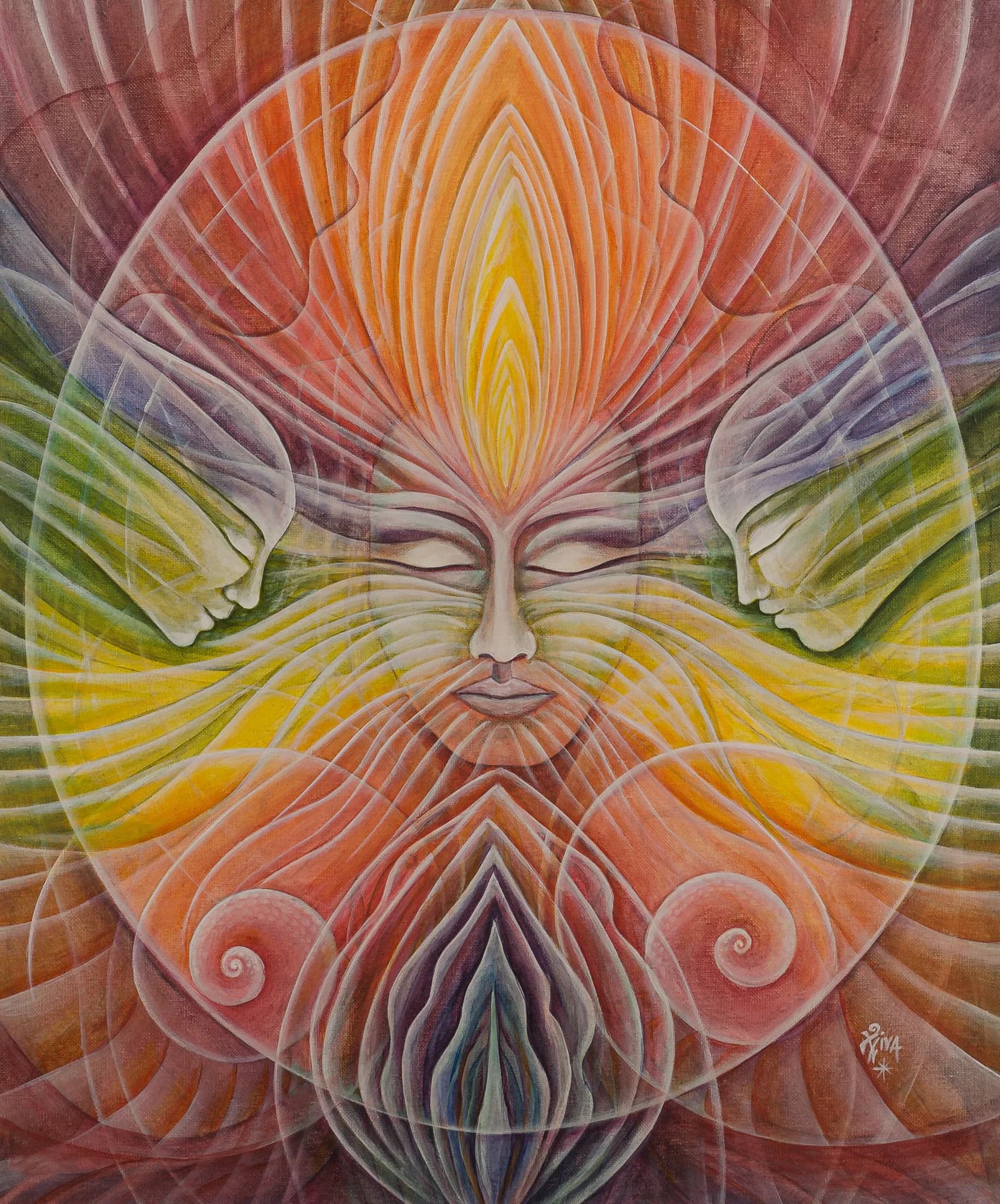 Trinidad — painting by Ximena Xaguar