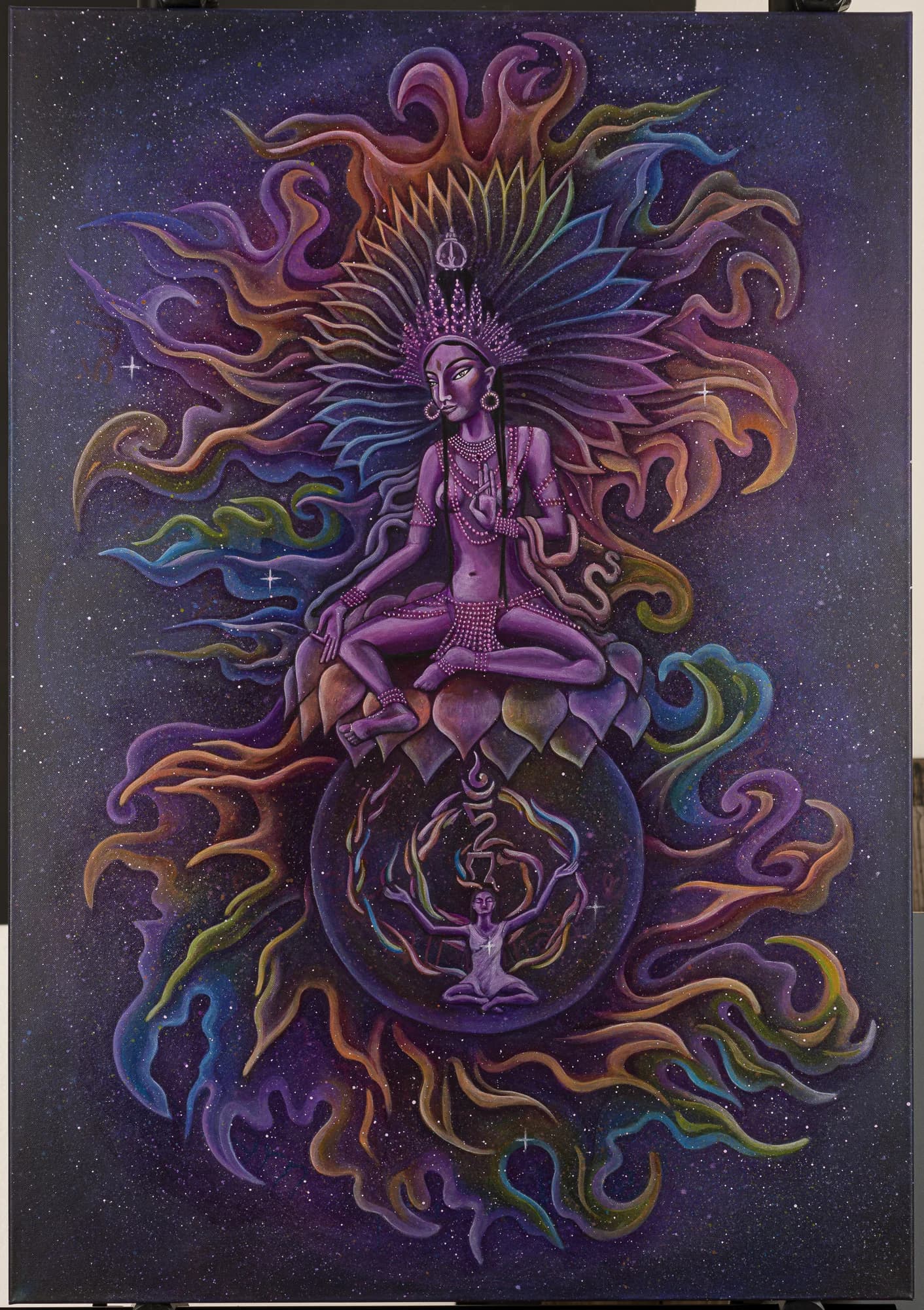 Rainbow Tara — painting by Ximena Xaguar