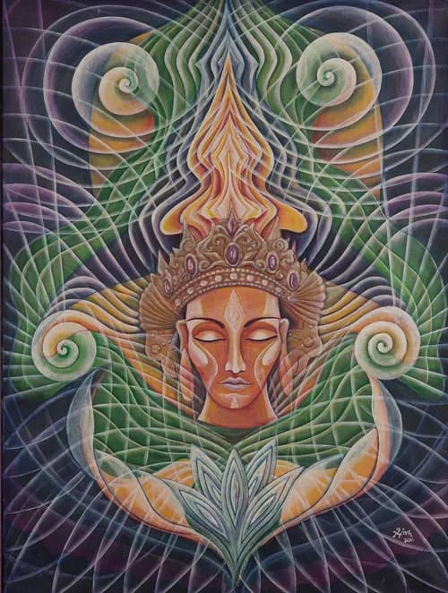 Goddess — painting by Ximena Xaguar