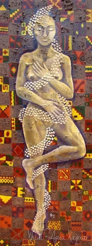 Mujer Serpiente — painting by Ximena Xaguar